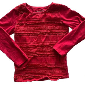 GARNET HILL EUC GIRLS RED TOP SHIRT VALENTINES HOLDIAY CHRISTMAS CASUAL SIZE M